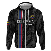 Custom Colombia Football Hoodie 2024 Vamos La Tricolor - Black - Shopicos