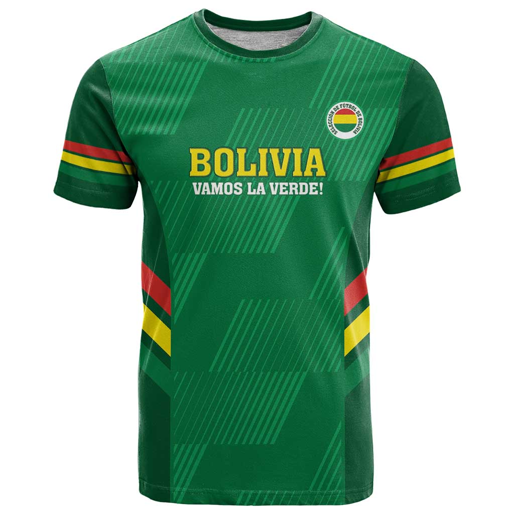 Custom Bolivia Football T Shirt 2024 Vamos La Verde - Green - Shopicos