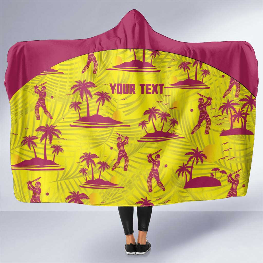 West Indies Cricket Custom Hooded Blanket Windies Palm Tree Tropical Style - Shopicos