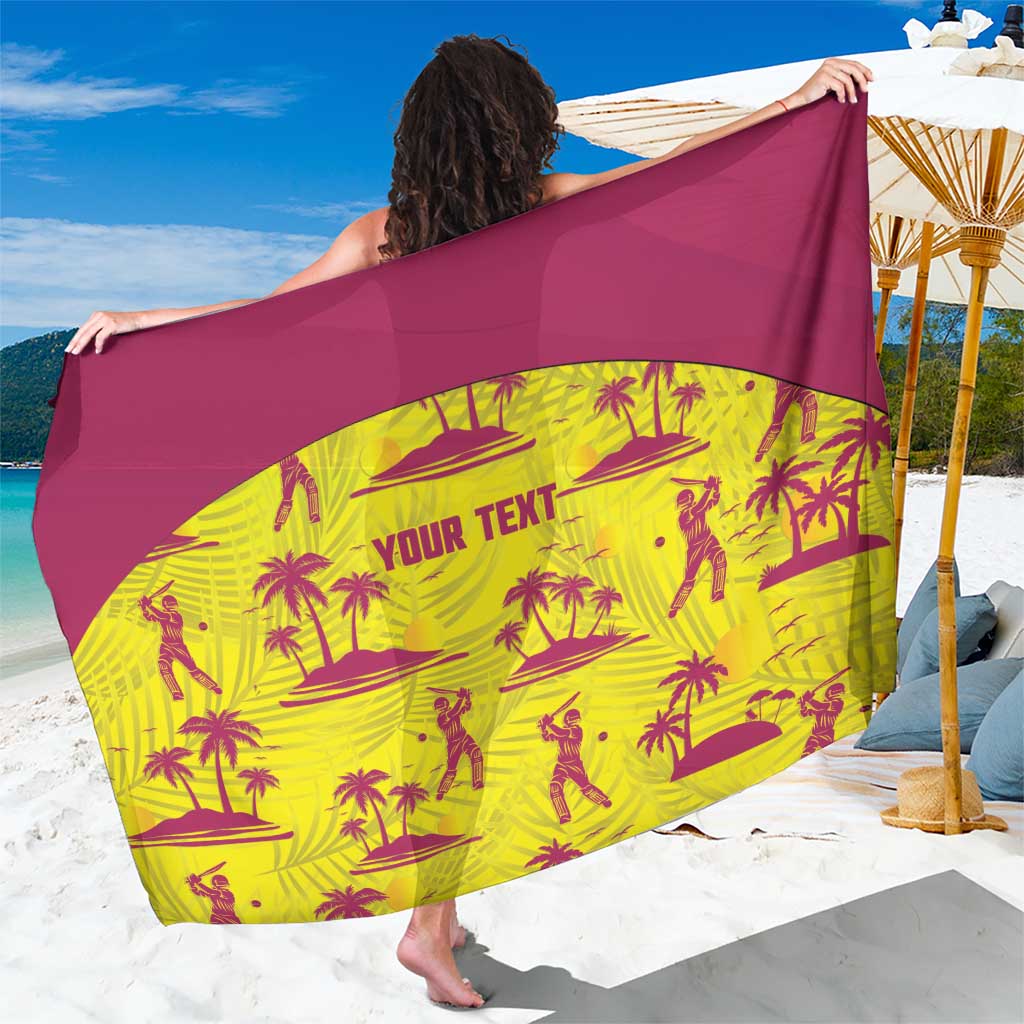 West Indies Cricket Custom Sarong Windies Palm Tree Tropical Style - Shopicos
