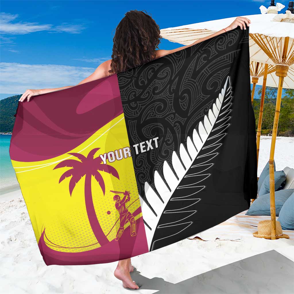New Zealand and West Indies Cricket Custom Sarong Black Cap Windies Together - Shopicos