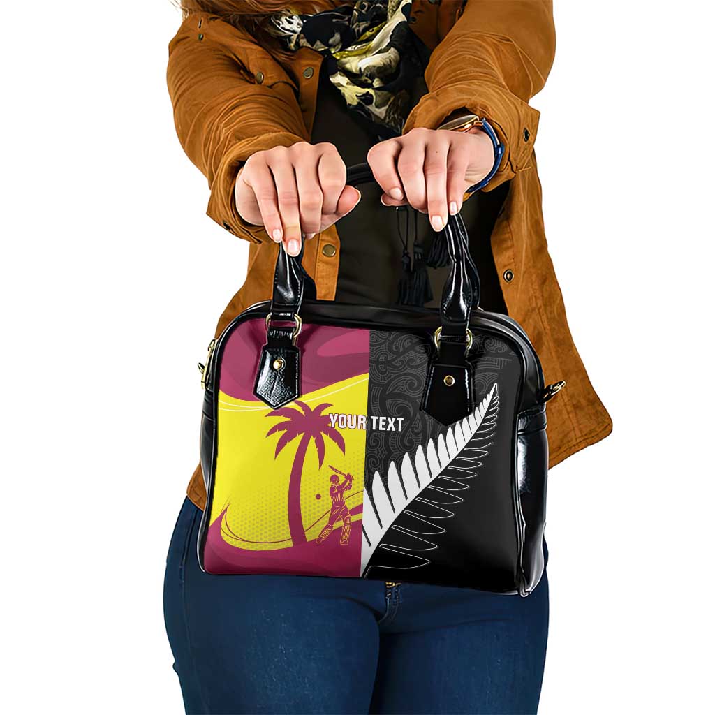 New Zealand and West Indies Cricket Custom Shoulder Handbag Black Cap Windies Together - Shopicos