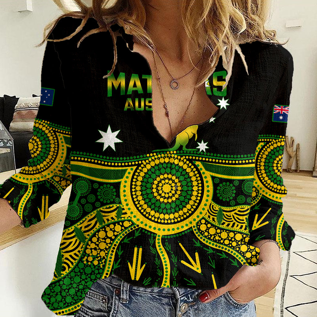Personalised Australia Soccer Women Casual Shirt Aboriginal Go Matildas 2023 World Cup - Shopicos