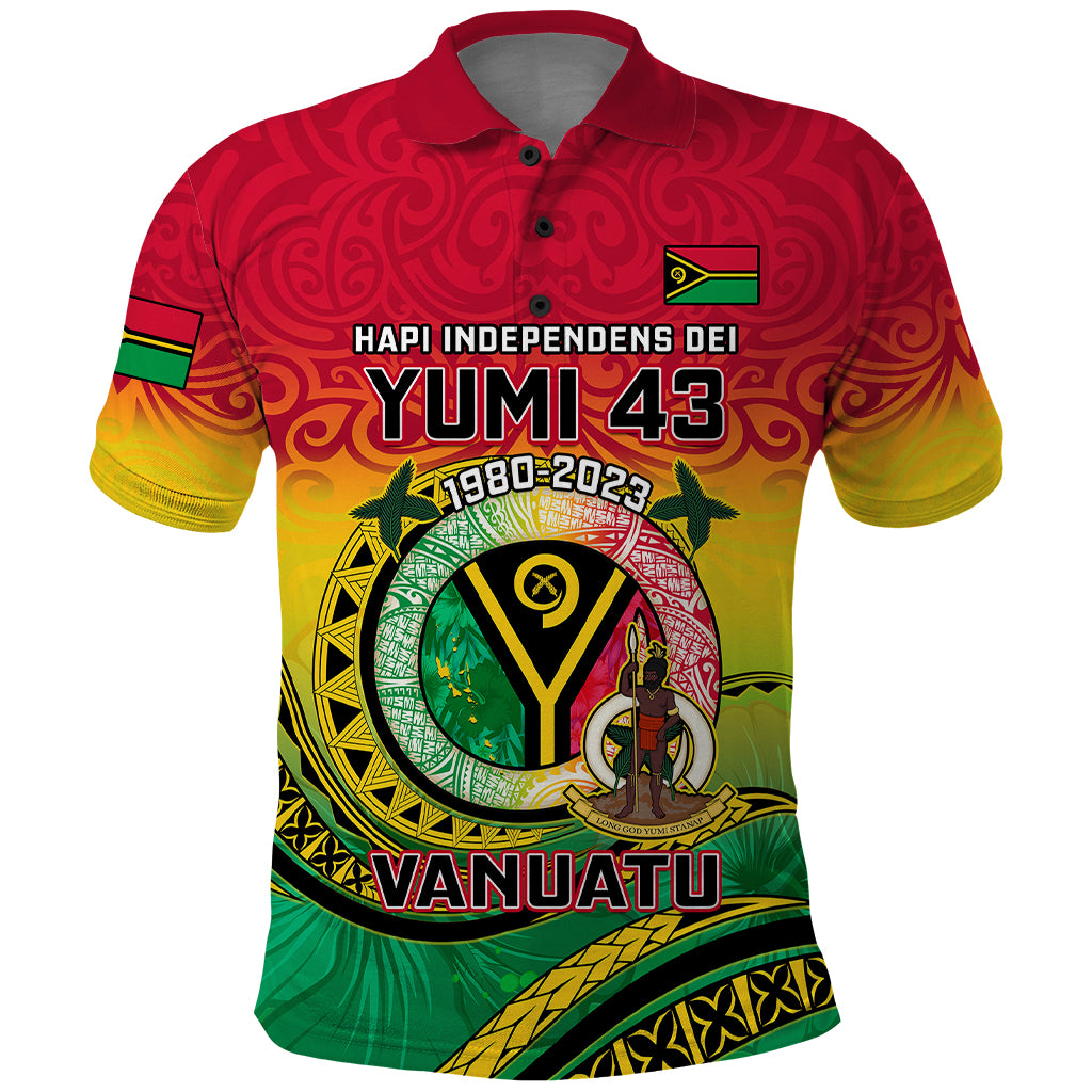 Personalised Vanuatu Polo Shirt Yumi 43 Hapi Independens Dei - Shopicos