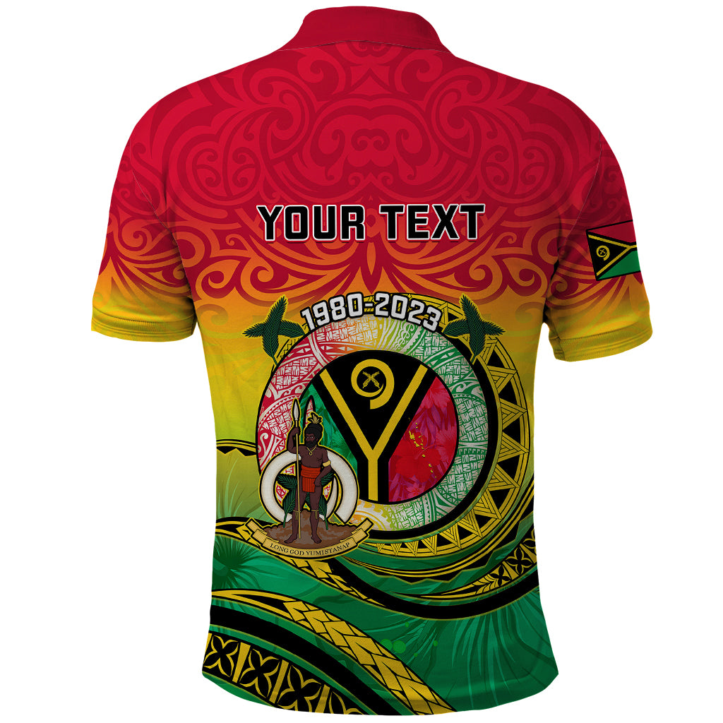 Personalised Vanuatu Polo Shirt Yumi 43 Hapi Independens Dei - Shopicos