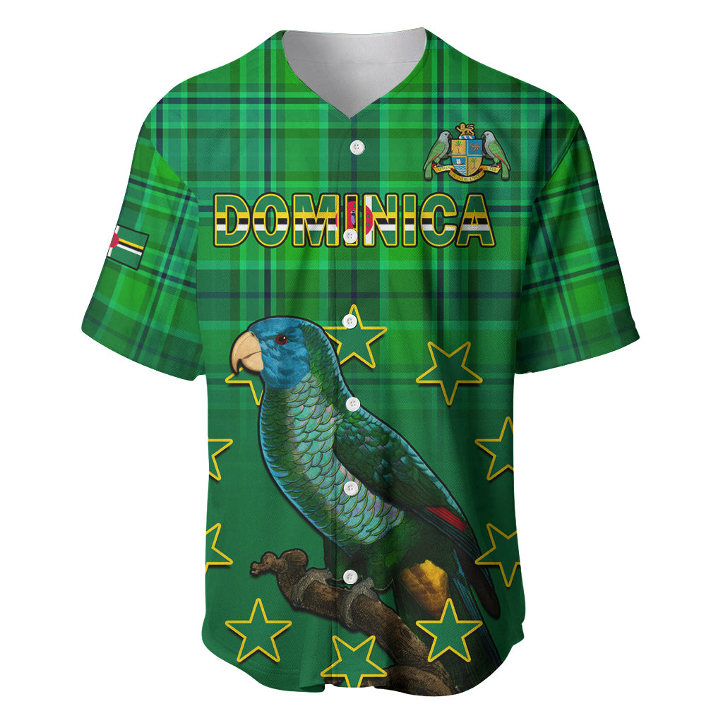 Dominica Independence Day Baseball Jersey Dominik Sisserou Parrot With Madras Pattern - Shopicos