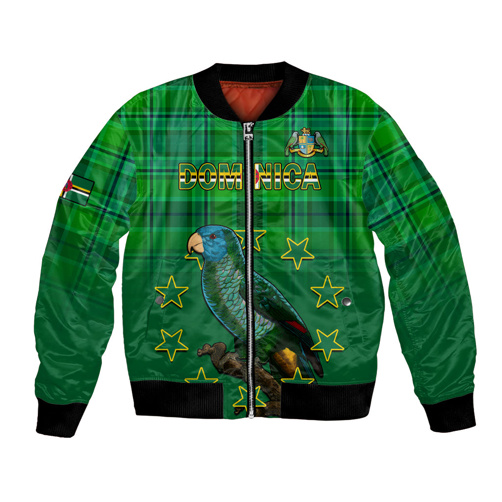 Dominica Independence Day Bomber Jacket Dominik Sisserou Parrot With Madras Pattern - Shopicos