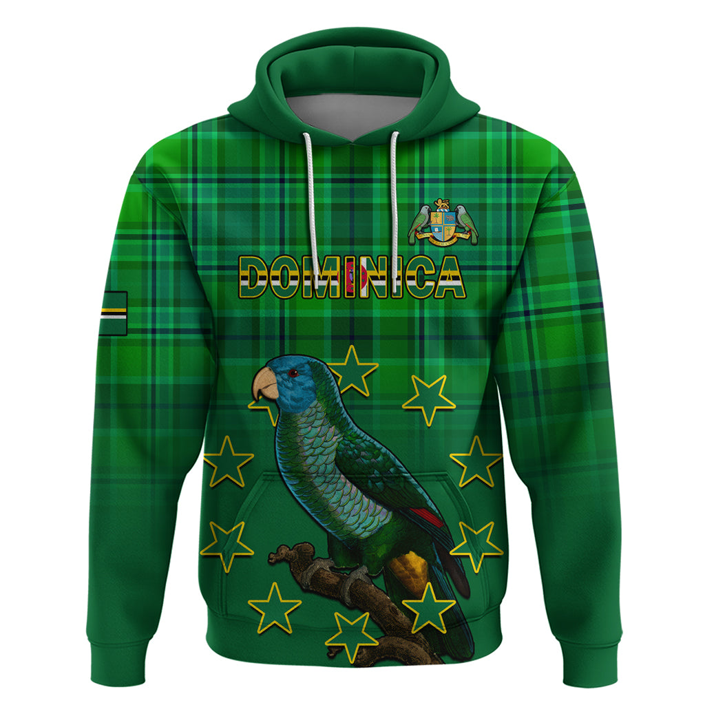 Dominica Independence Day Hoodie Dominik Sisserou Parrot With Madras Pattern - Shopicos