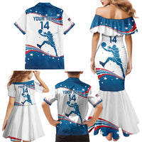 Custom USA Basketball Family Matching Mermaid Dress and Hawaiian Shirt 2024 Go Dream Team Curve Style - Shopicos