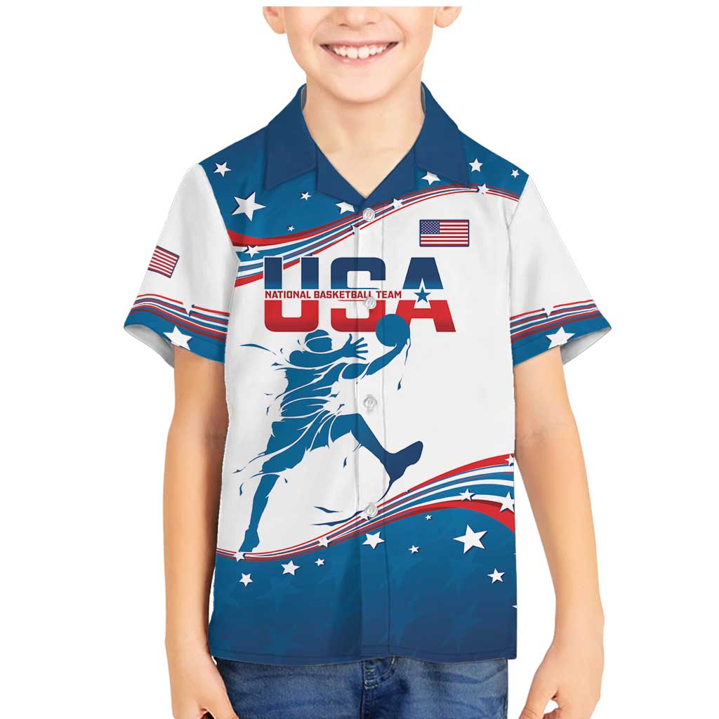 Custom USA Basketball Family Matching Mermaid Dress and Hawaiian Shirt 2024 Go Dream Team Curve Style - Shopicos