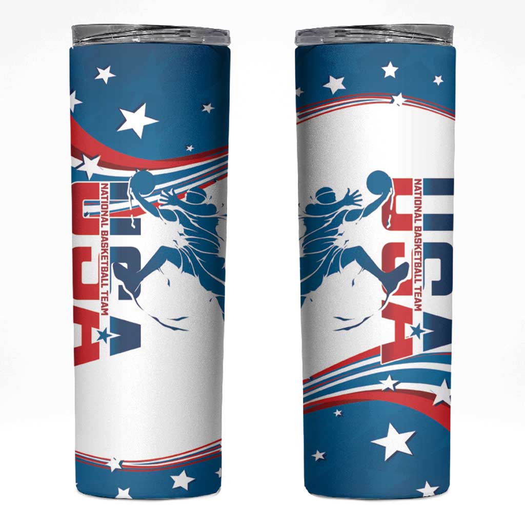 USA Basketball Skinny Tumbler 2024 Go Dream Team Curve Style - Shopicos