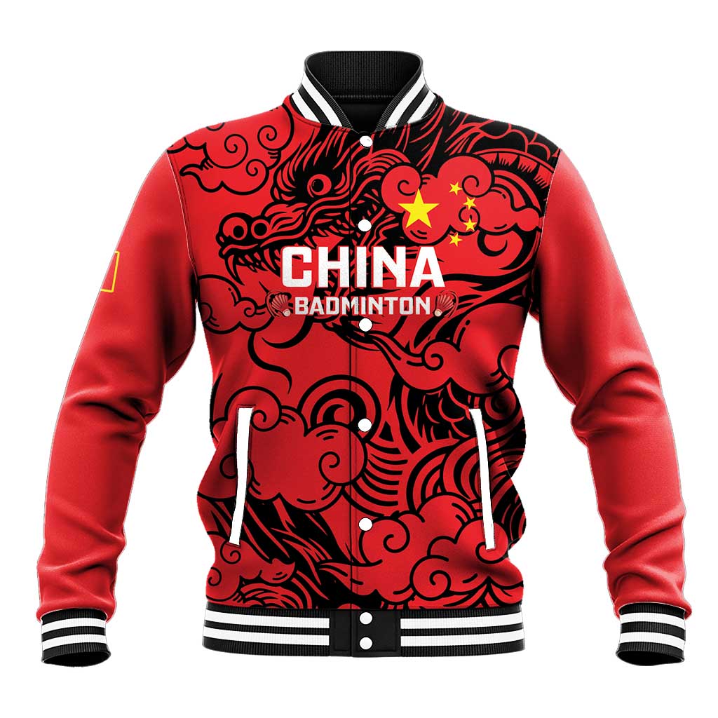 Personalised China Badminton Baseball Jacket 2024 Chinese Dragon Version - Shopicos
