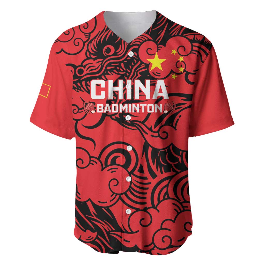Personalised China Badminton Baseball Jersey 2024 Chinese Dragon Version - Shopicos