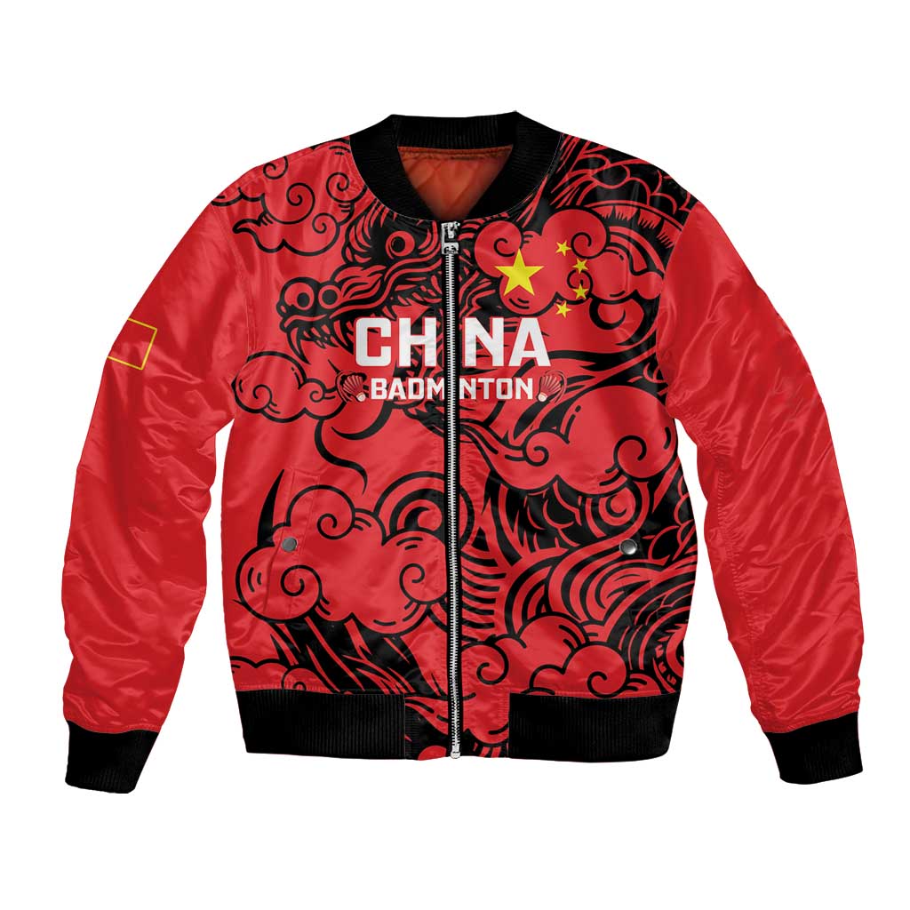 Personalised China Badminton Bomber Jacket 2024 Chinese Dragon Version - Shopicos