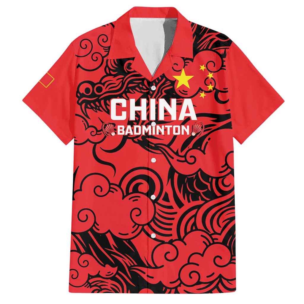 Personalised China Badminton Hawaiian Shirt 2024 Chinese Dragon Version - Shopicos