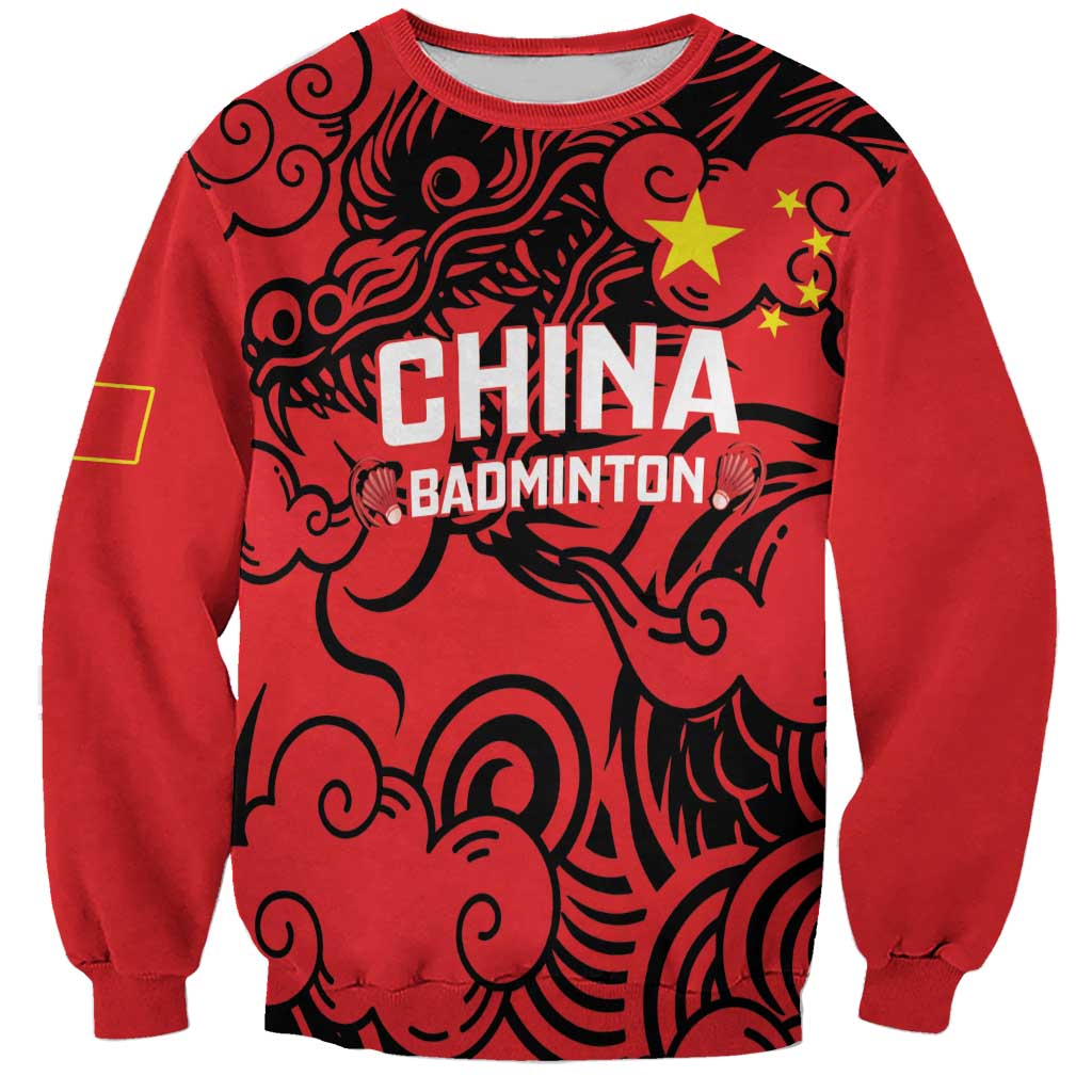 Personalised China Badminton Sweatshirt 2024 Chinese Dragon Version - Shopicos