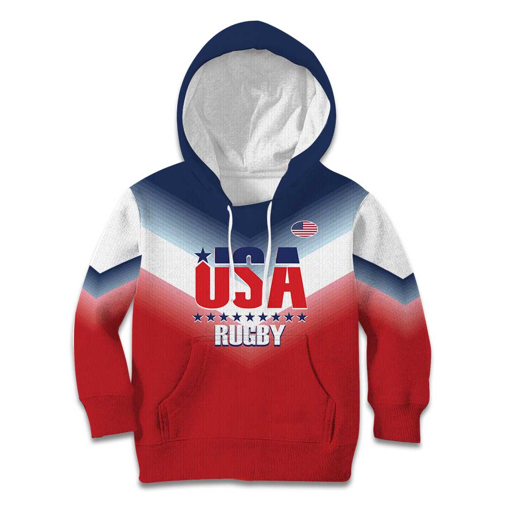 Custom USA Rugby Kid Hoodie 2024 Simple Style - Shopicos