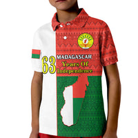Personalised 26 June Madagascar Independence Day Kid Polo Shirt Madagasikara African Pattern - Shopicos