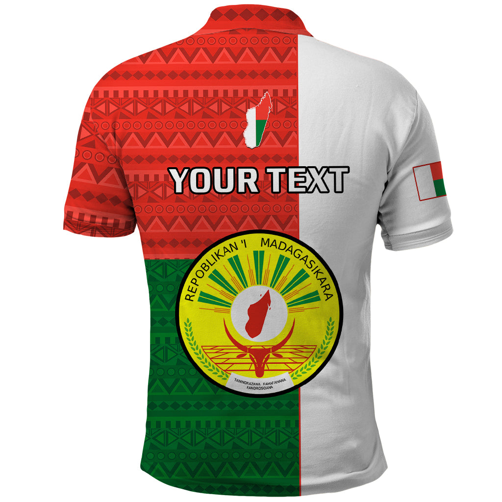 Personalised 26 June Madagascar Independence Day Polo Shirt Madagasikara African Pattern - Shopicos