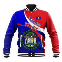Belize Independence Day Baseball Jacket Coat Of Arms Curve Style - Shopicos