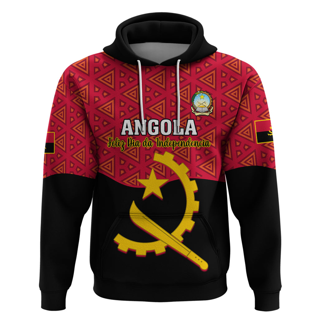 Personalised Angola Independence Day Hoodie Angolan Samakaka With Giant Sable Antelope - Shopicos