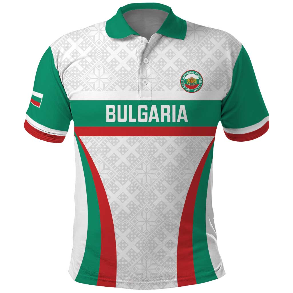 Custom Bulgaria Football Polo Shirt Bulgarian Pattern Sporty Style