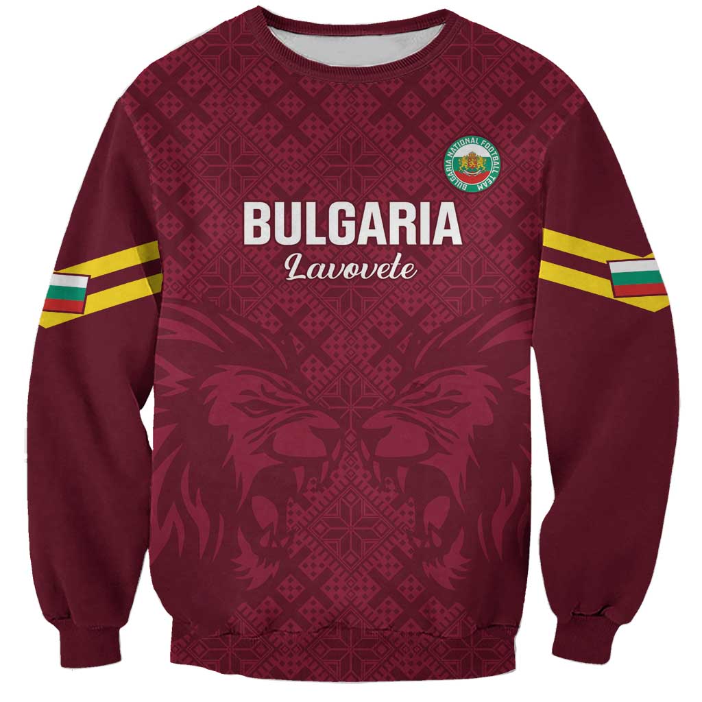 Custom Bulgaria Football Sweatshirt Go Lavovete Bulgarian Pattern