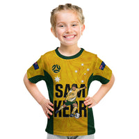 Australia Soccer Kid T Shirt Sam Kerr Matildas Proud 2023 World Cup Yellow - Shopicos