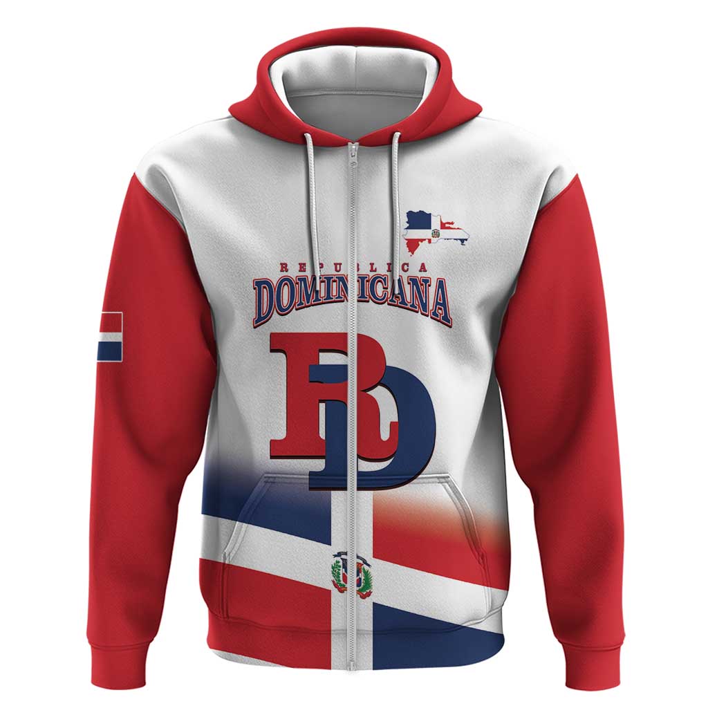 Custom Dominican Republic 2025 Baseball Zip Hoodie Go Champions Flag Style - Shopicos