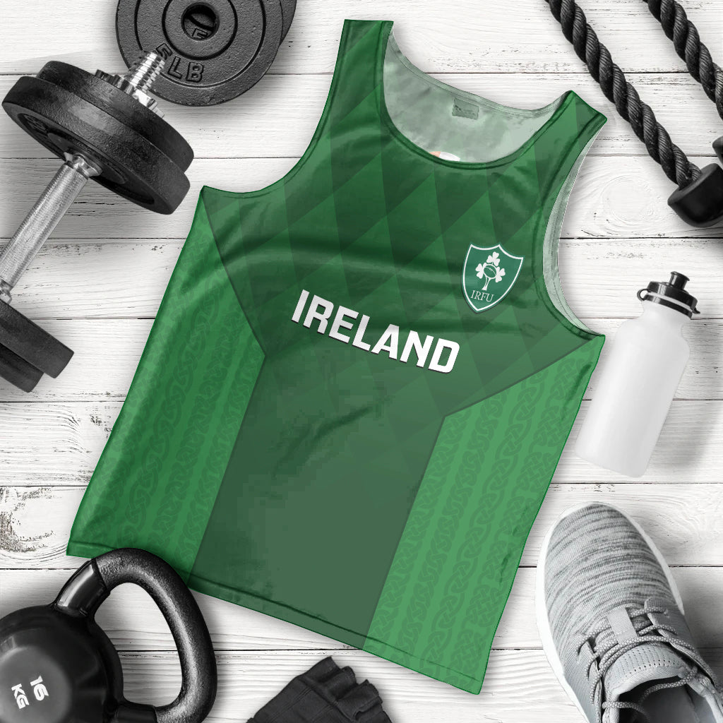 Ireland Rugby Men Tank Top 2023 Go Shamrock World Cup Irish Celtic Pattern - Shopicos