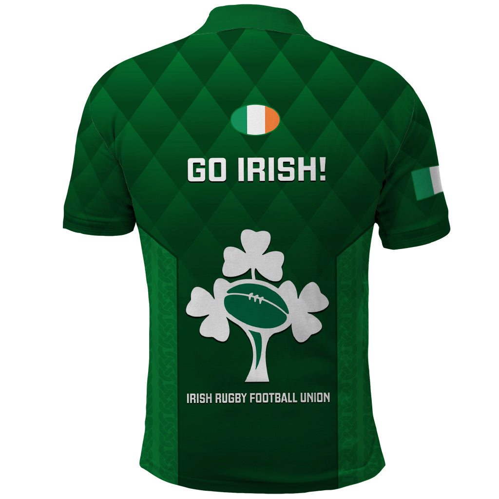 Ireland Rugby Polo Shirt 2023 Go Irish Shamrock World Cup - Shopicos