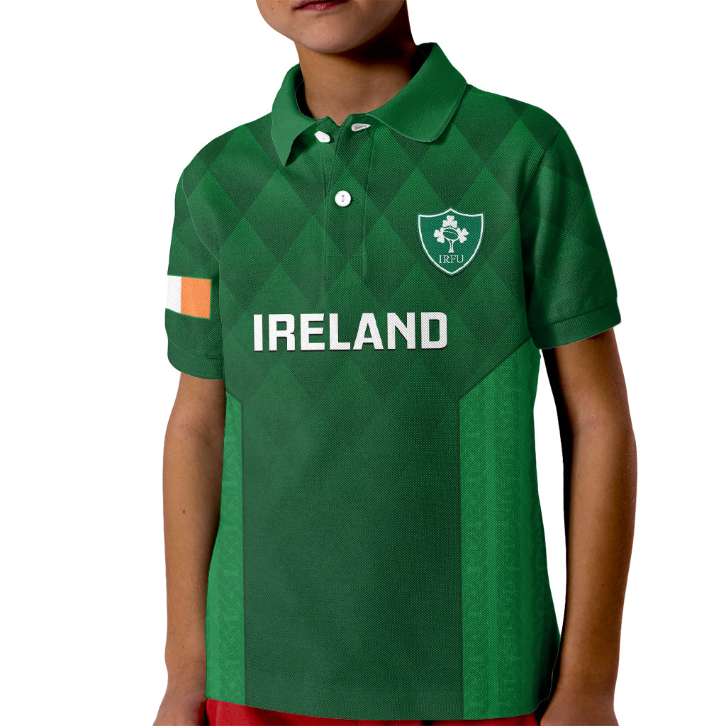 Custom Ireland Rugby Polo Shirt 2023 Go Shamrock World Cup Irish Celtic Pattern - Shopicos