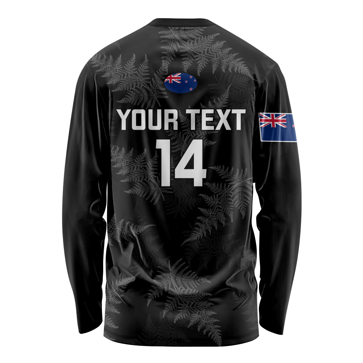 Custom New Zealand Silver Fern Rugby Long Sleeve Shirt 2023 Go Aotearoa Champions World Cup - Shopicos