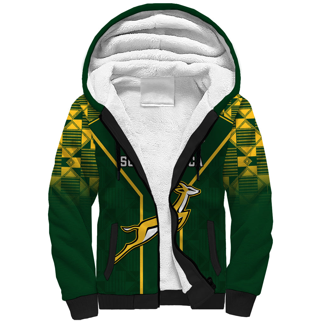 South Africa Rugby Sherpa Hoodie 2023 Go Springboks World Cup - Shopicos