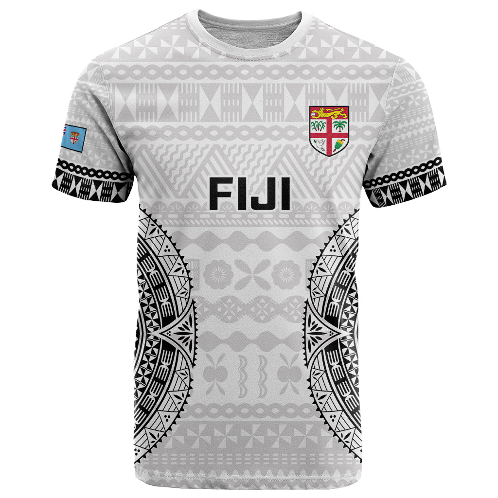 Personalised Fiji Rugby T Shirt 2023 Go Fijian Tapa Pattern World Cup - Shopicos