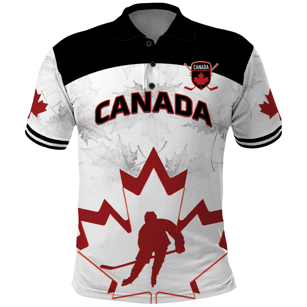 Custom Canada Hockey Polo Shirt 2024 Go Maple Leaf - Shopicos