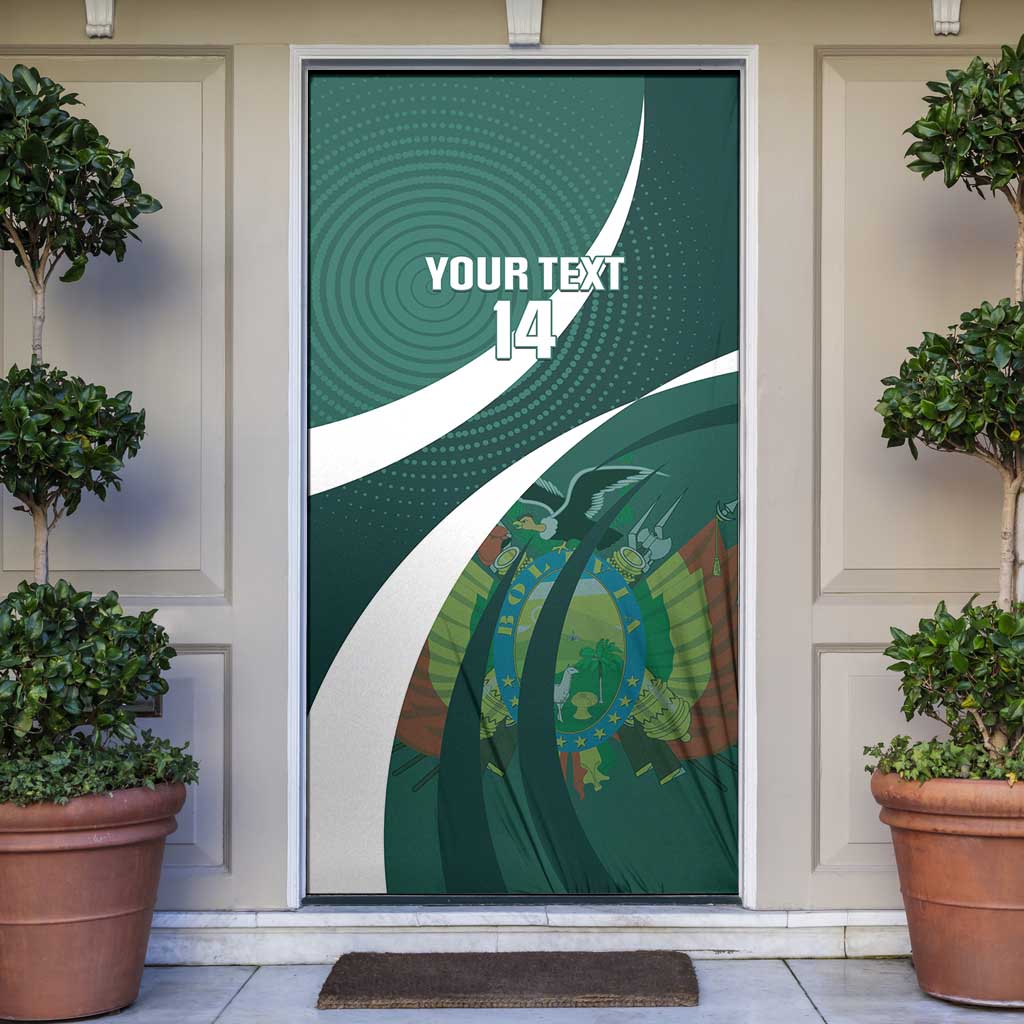 Custom Bolivia Football Door Cover La Verde Sporty Curves Style - Shopicos