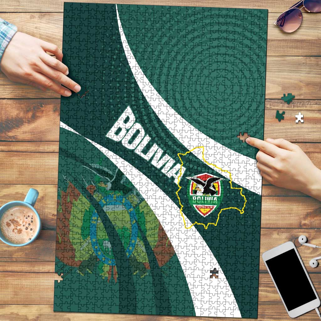 Bolivia Football Puzzle La Verde Sporty Curves Style - Shopicos