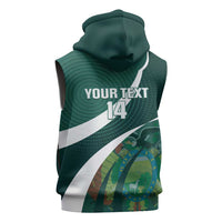 Custom Bolivia Football Sleeveless Zip Hoodie La Verde Sporty Curves Style - Shopicos