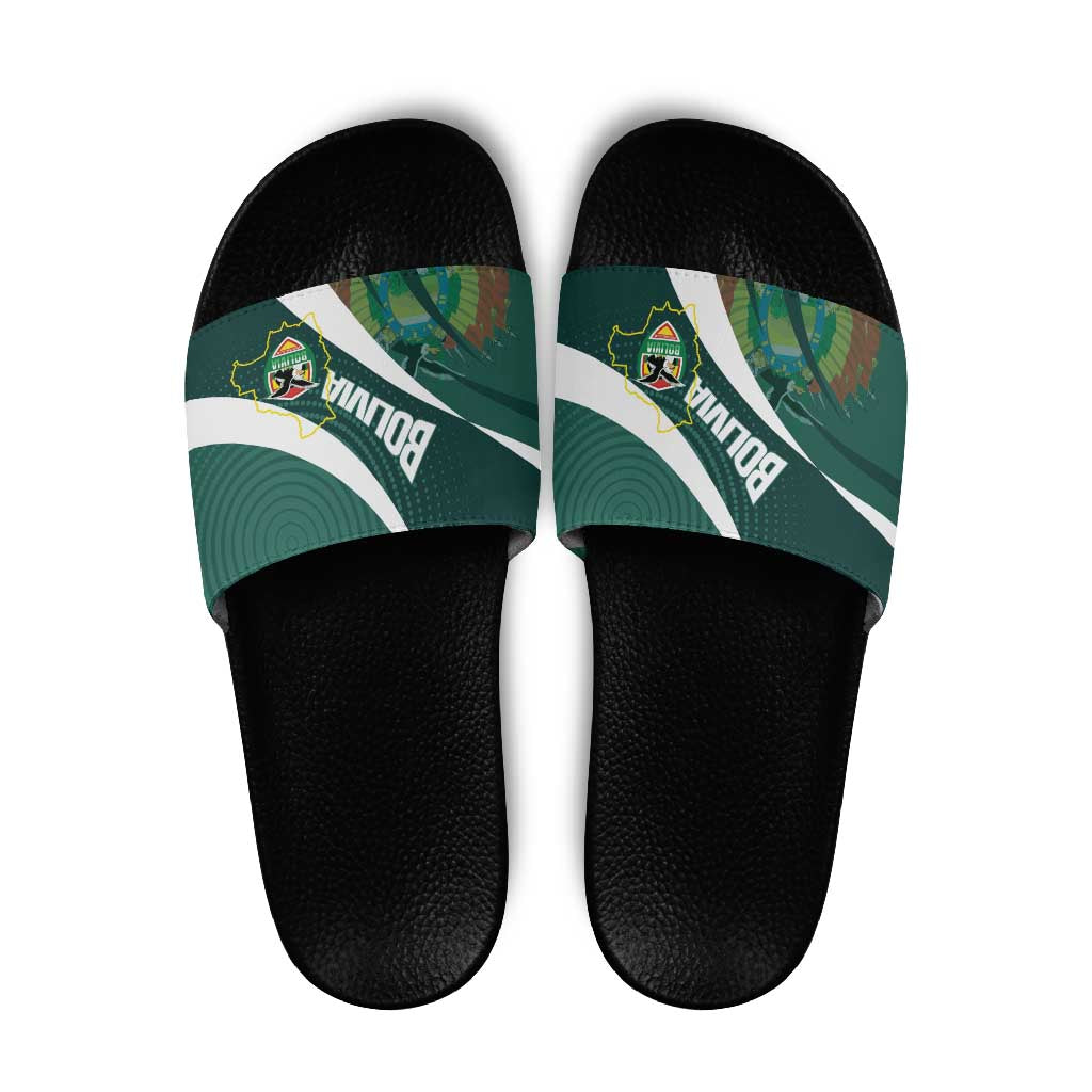 Bolivia Football Slide Sandals La Verde Sporty Curves Style - Shopicos