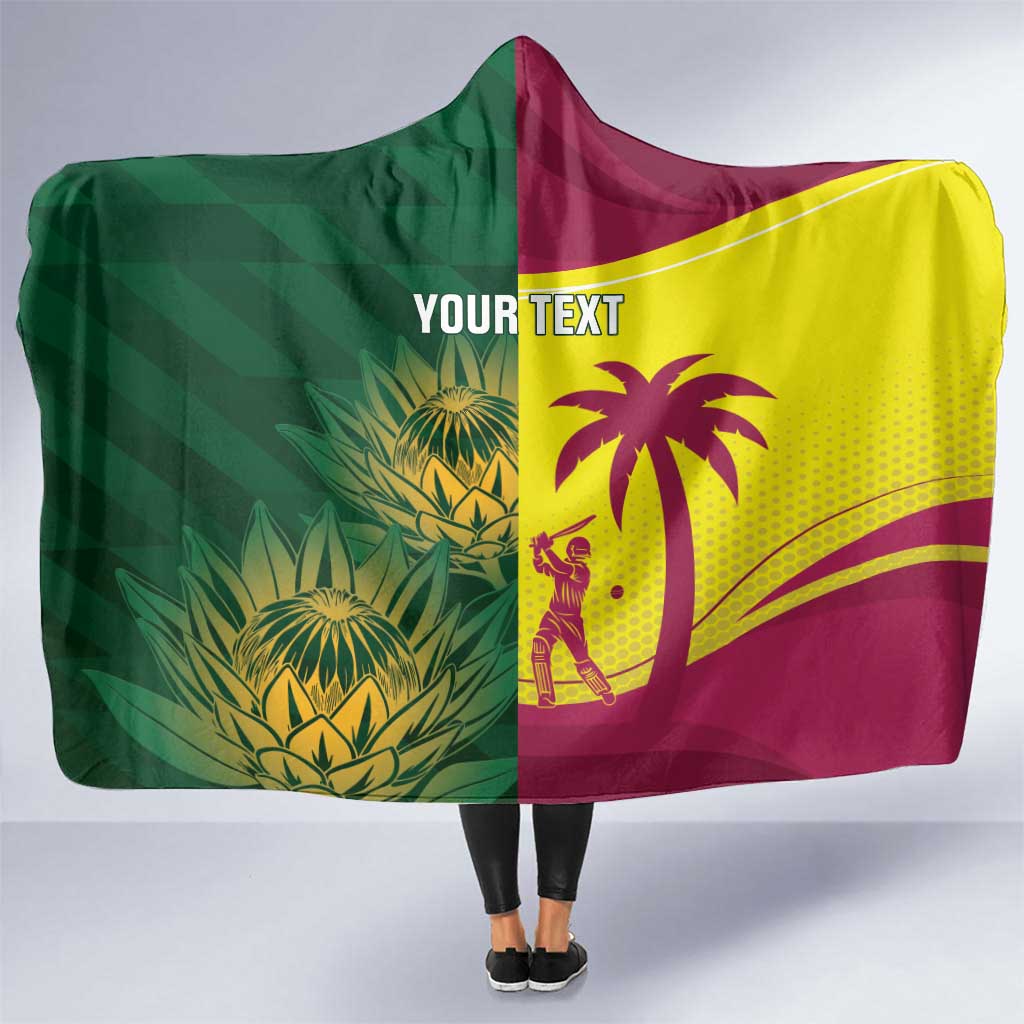 South Africa West Indies Cricket Custom Hooded Blanket Proteas Windies Together - Shopicos