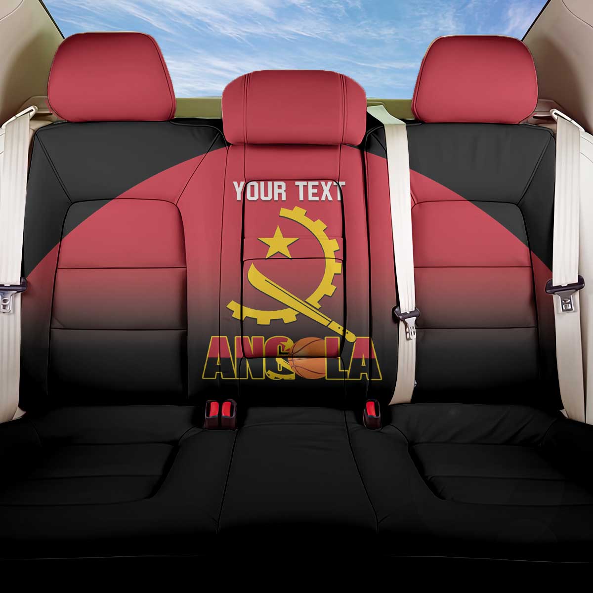 Angola Basketball Custom Back Car Seat Cover Go Champions Angolan - Shopicos