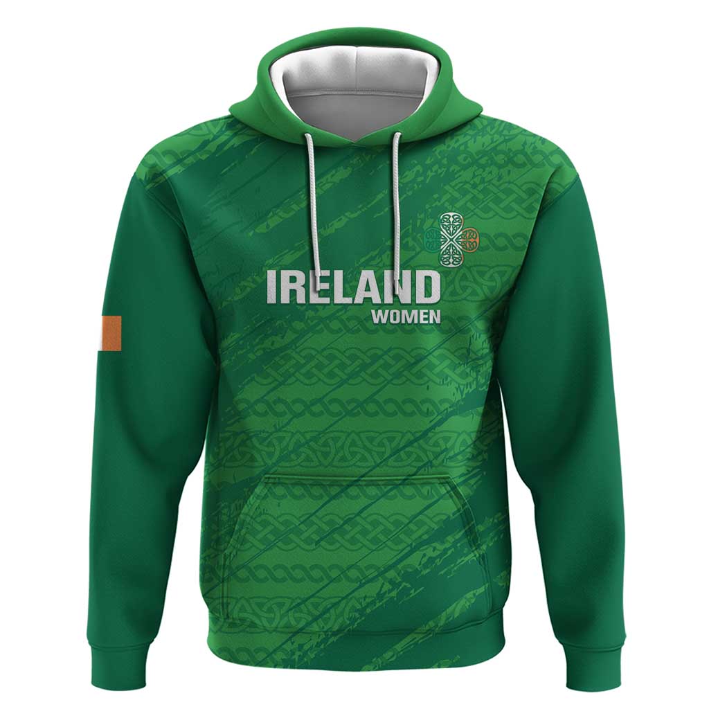 Custom Ireland Cricket Hoodie Irish Celtic Knot - National Color - Shopicos