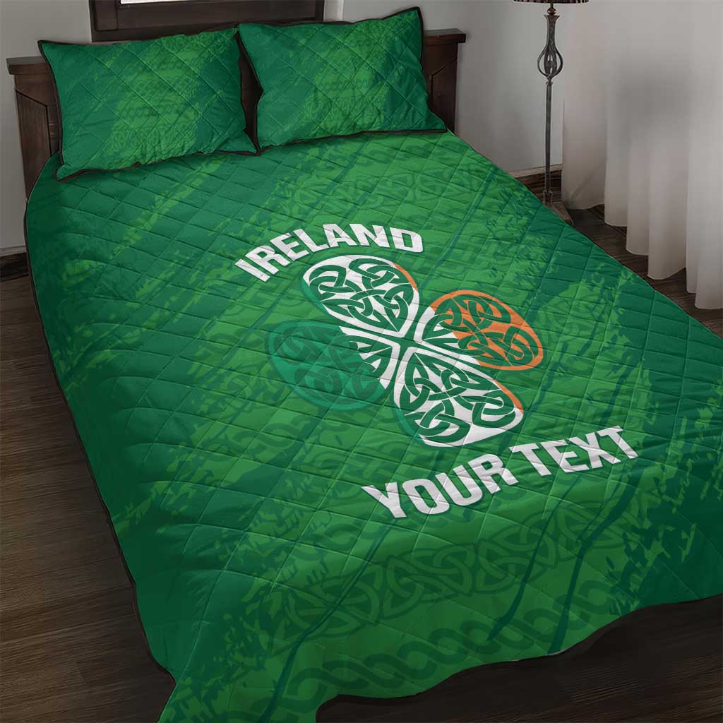 Custom Ireland Cricket Quilt Bed Set Irish Celtic Knot - National Color - Shopicos