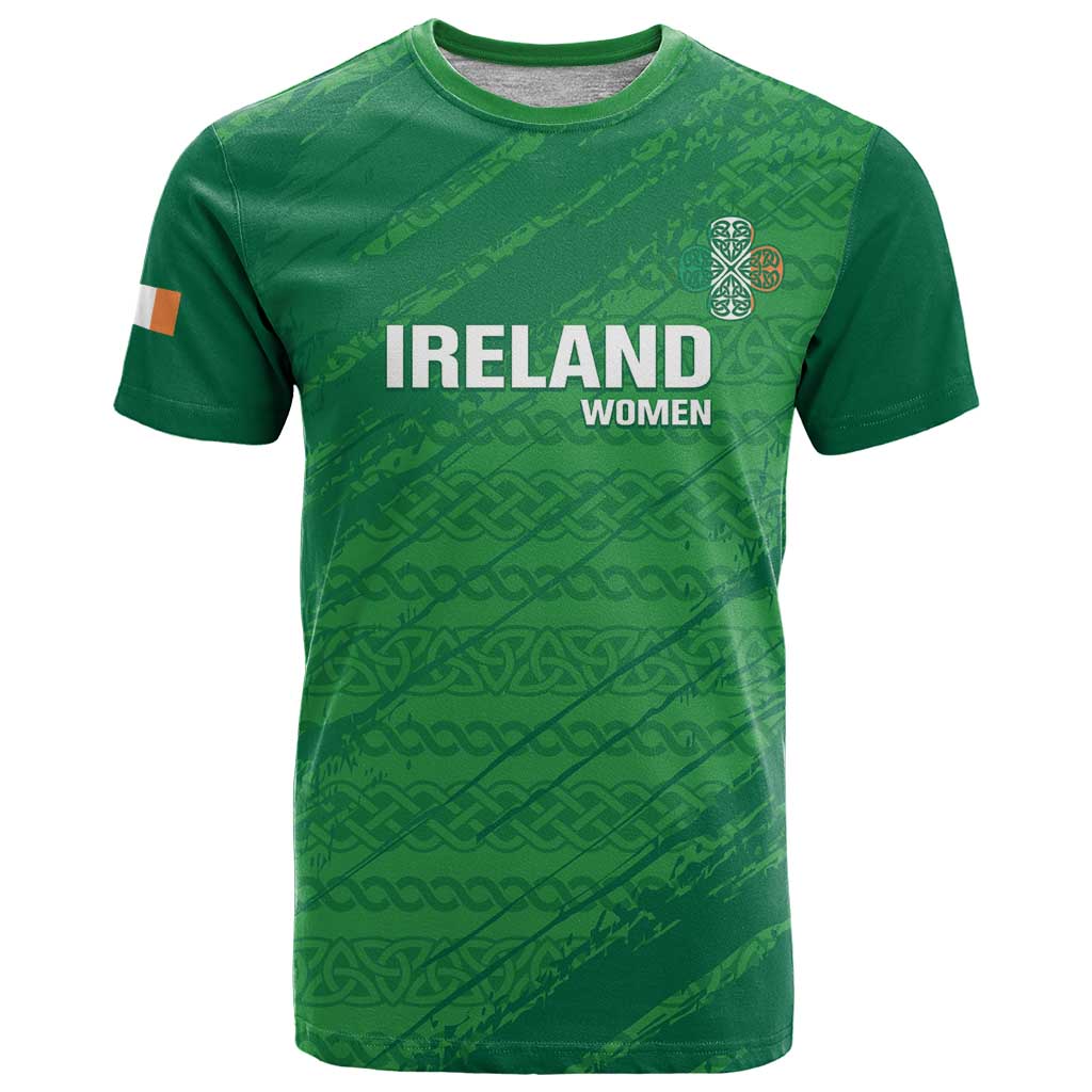 Custom Ireland Cricket T Shirt Irish Celtic Knot - National Color - Shopicos
