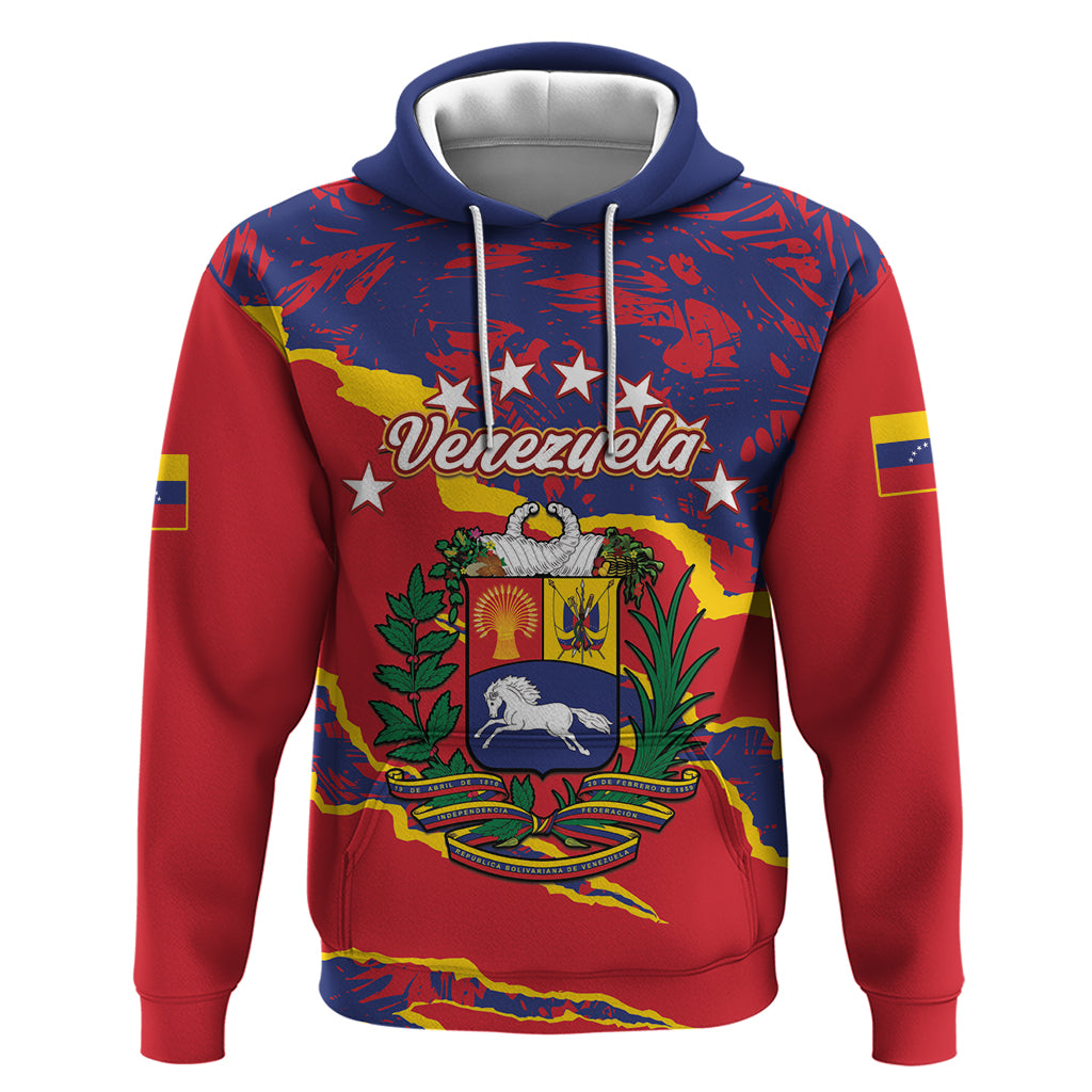 Venezuela Independence Day Hoodie Feliz Dia de la Independencia Grunge Style - Shopicos
