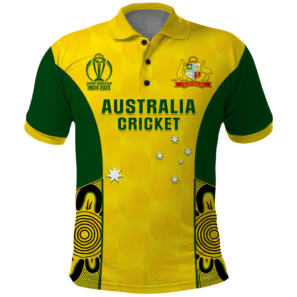 Custom Australia Cricket Polo Shirt World Cup Go Champions 2023 Indigenous - Shopicos