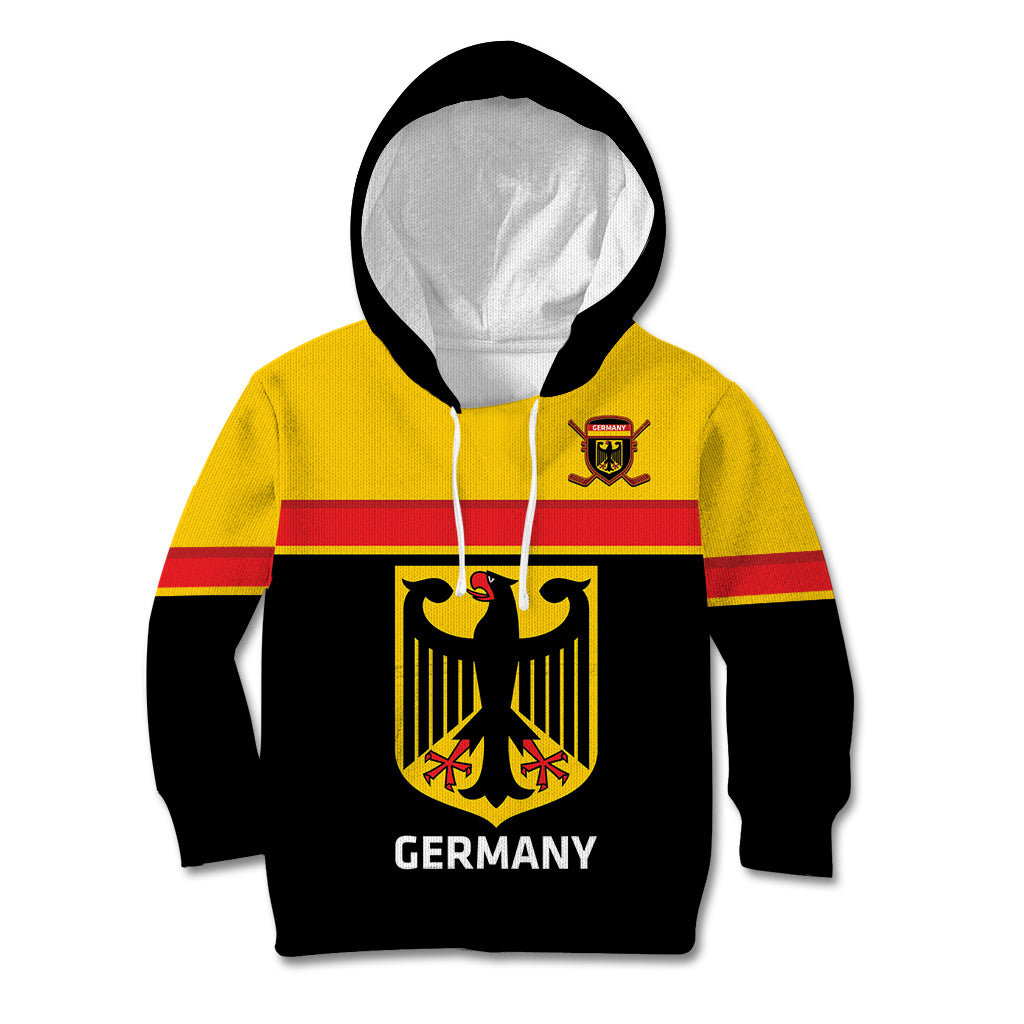 Custom Germany Hockey Kid Hoodie Go German Bearers of the Eagle - Shopicos