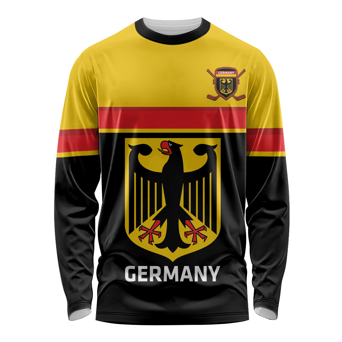 Custom Germany Hockey Long Sleeve Shirt Go German Bearers of the Eagle - Shopicos