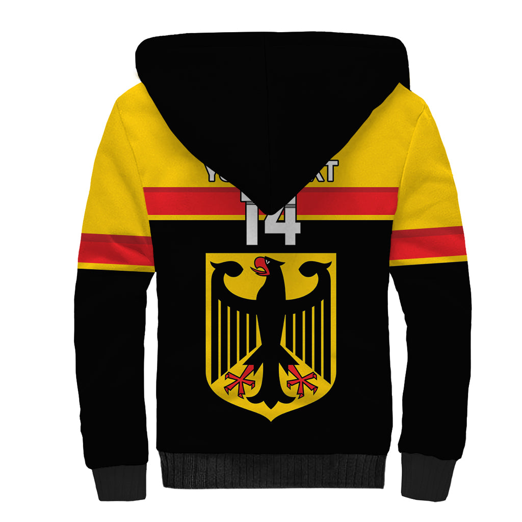 Custom Germany Hockey Sherpa Hoodie Go German Bearers of the Eagle - Shopicos